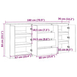 Bijzetkasten 3 St Massief Grenenhout