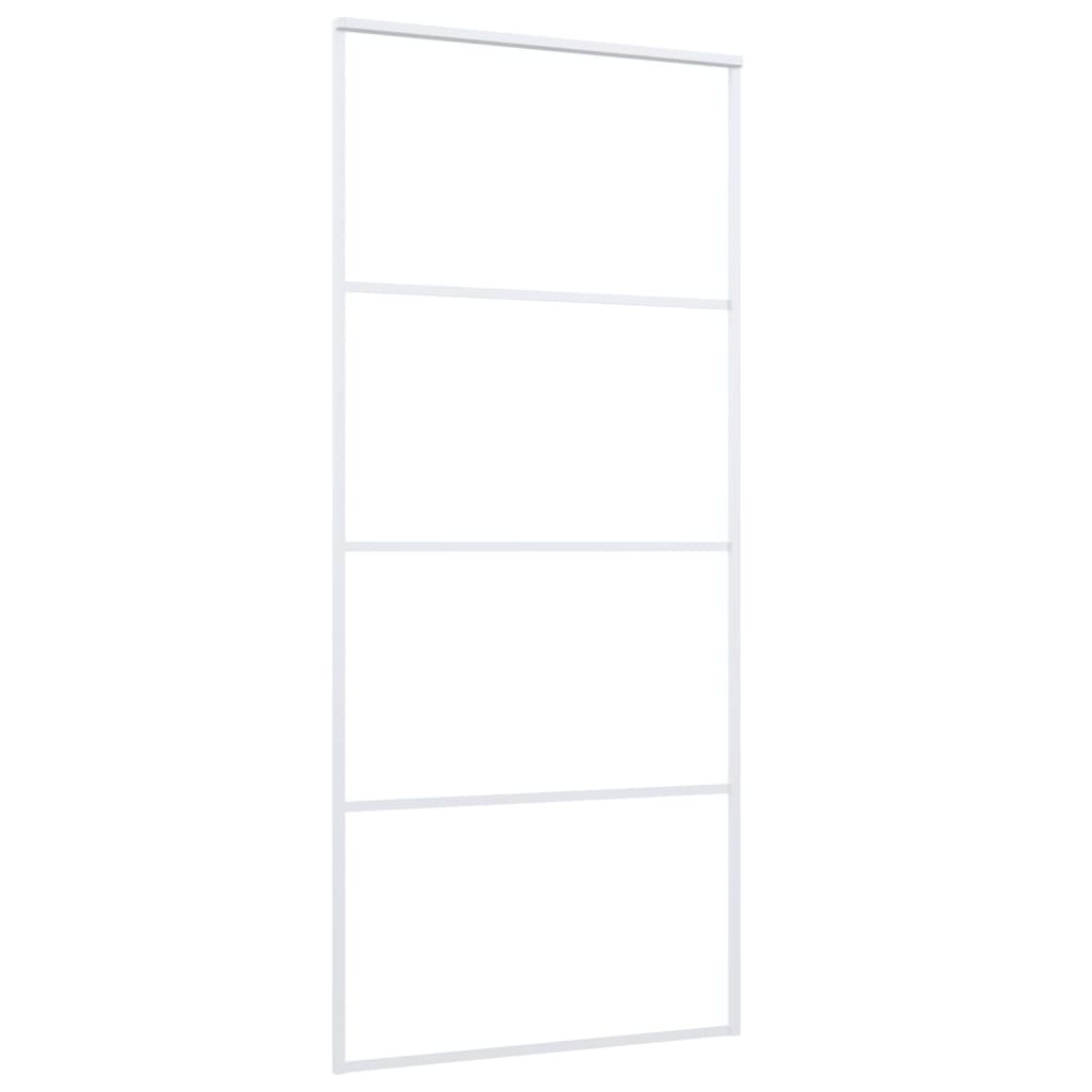 Schuifdeur Esg-Glas En Aluminium Wit