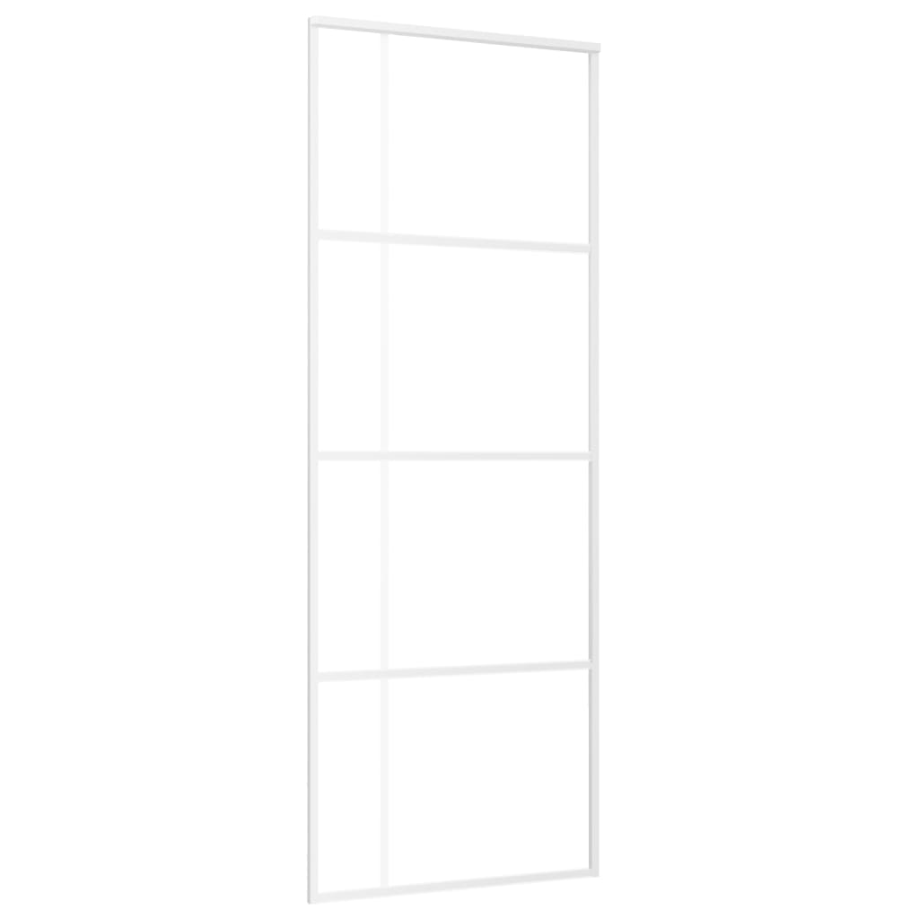 Schuifdeur Esg-Glas En Aluminium Wit