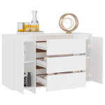 Dressoir Met 3 Lades 120X41X75 Cm Bewerkt Hout