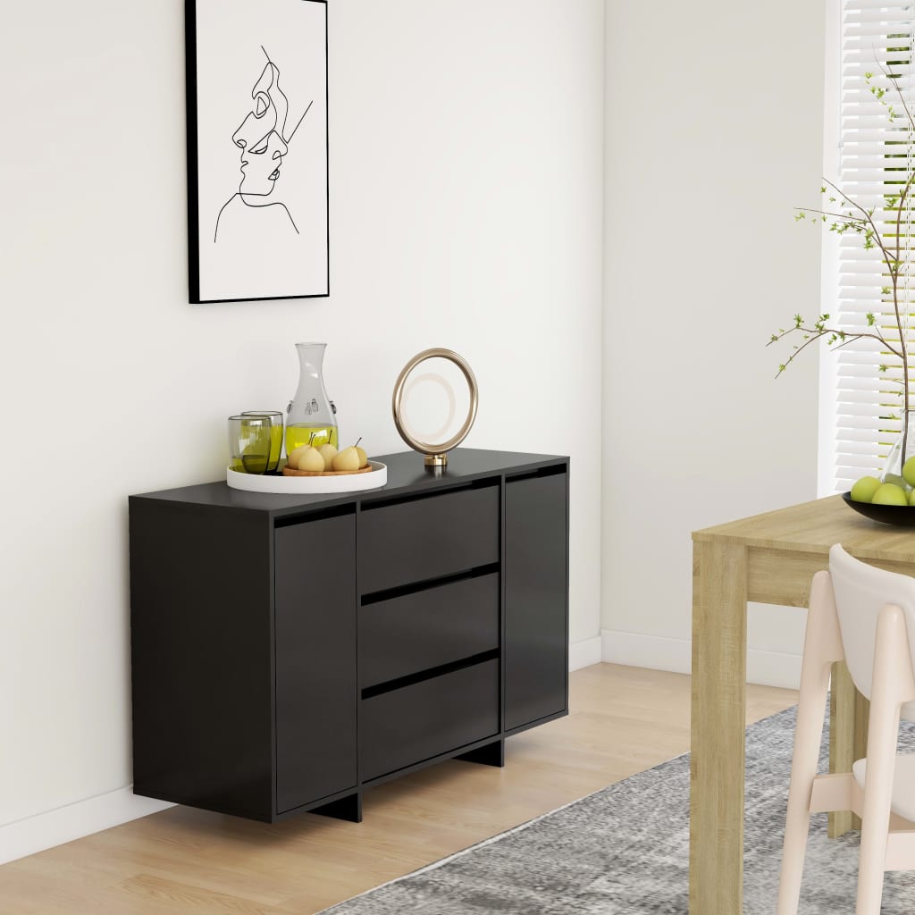 Dressoir Met 3 Lades 120X41X75 Cm Bewerkt Hout