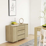 Dressoir Met 3 Lades 120X41X75 Cm Bewerkt Hout