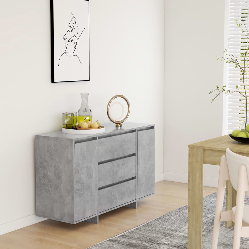 Dressoir Met 3 Lades 120X41X75 Cm Bewerkt Hout