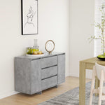 Dressoir Met 3 Lades 120X41X75 Cm Bewerkt Hout