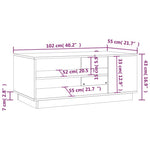 Salontafel 102X55X43 Cm Bewerkt Hout