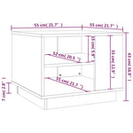 Salontafel 55X55X43 Cm Bewerkt Hout