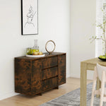Dressoir Met 3 Lades 120X41X75 Cm Bewerkt Hout