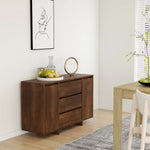 Dressoir Met 3 Lades 120X41X75 Cm Bewerkt Hout