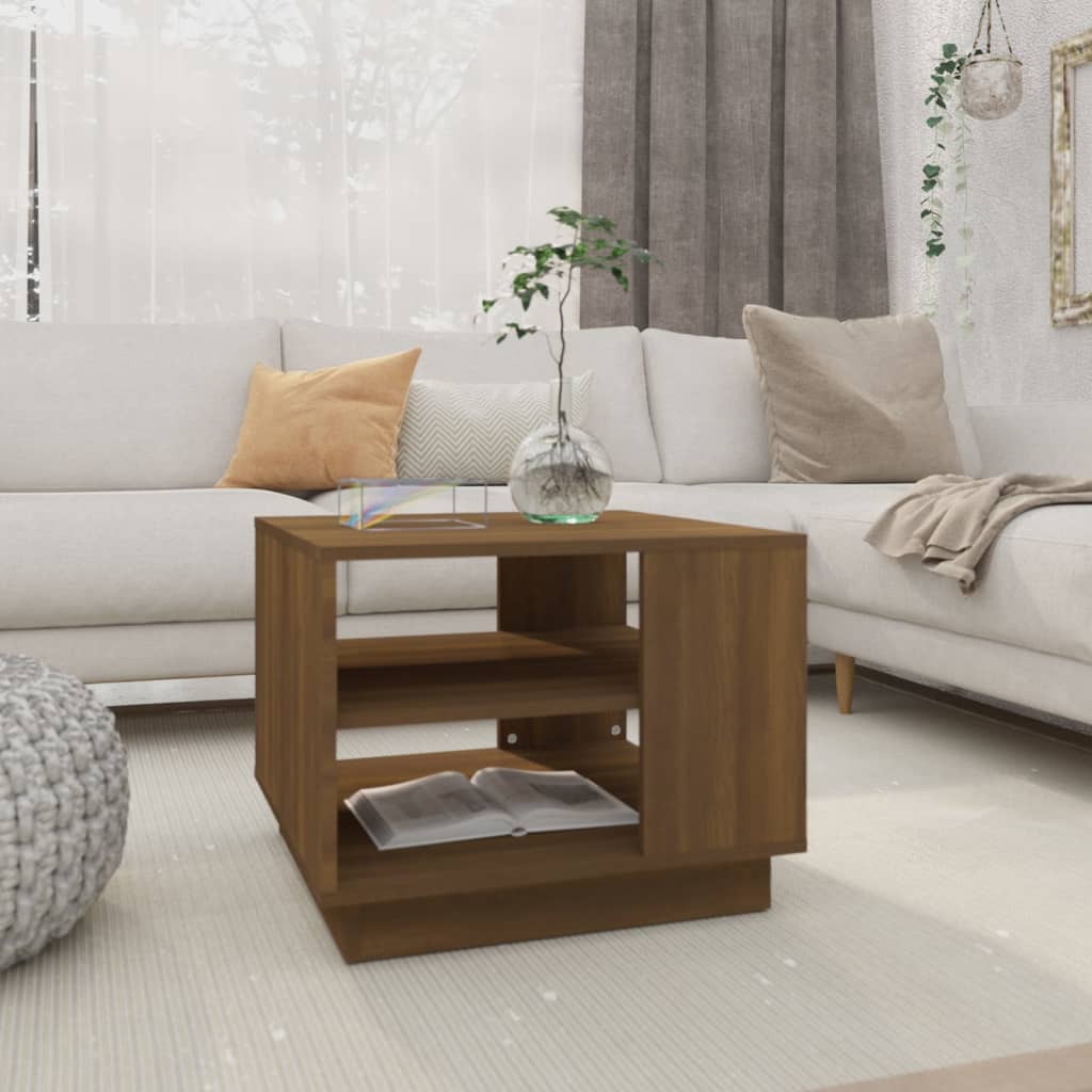 Salontafel 55X55X43 Cm Bewerkt Hout