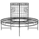 Boombank Rond Ø137 Cm Staal Zwart