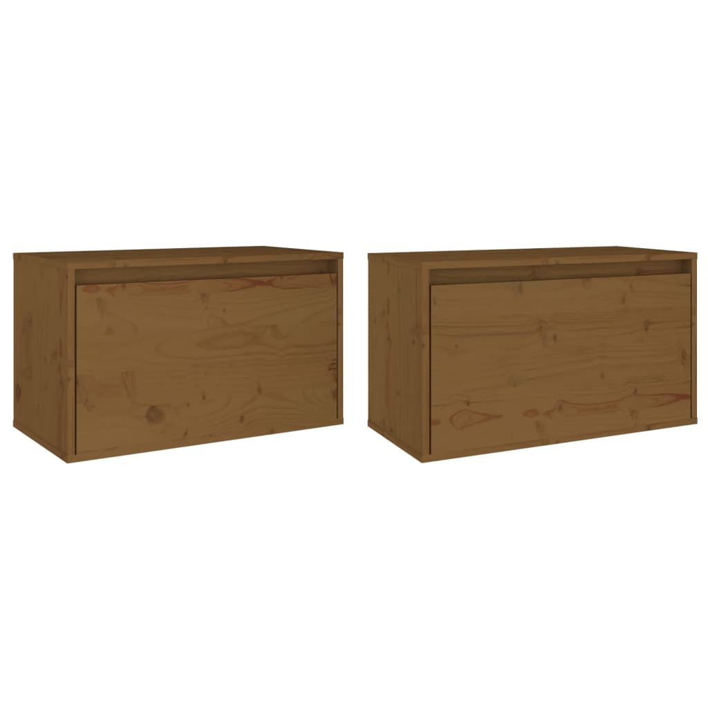 Wandkasten 60X30X35 Cm Massief Grenenhout