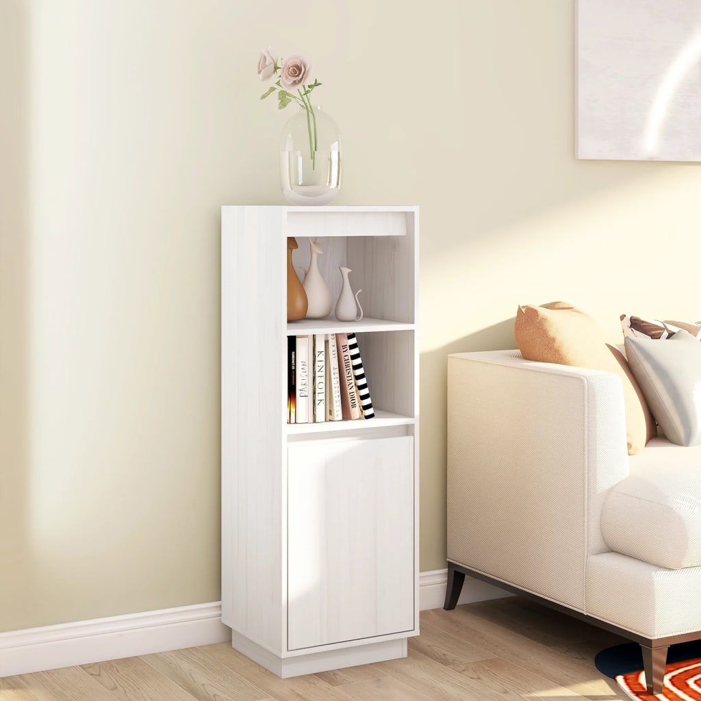 Hoge Kast 37X34X110 Cm Massief Grenenhout