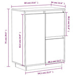 Dressoir 60X34X75 Cm Massief Grenenhout