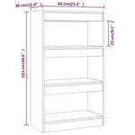 Boekenkast/Kamerscherm 60X30X103 Cm Bewerkt Hout