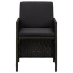 5-Delige Tuinset Met Kussens Poly Rattan Bruin En Zwart
