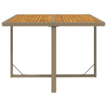 9-Delige Tuinset Met Kussens Poly Rattan Beige En Bruin