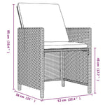 9-Delige Tuinset Met Kussens Poly Rattan Beige En Bruin
