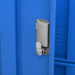 Lockerkasten 90X45X92,5 Cm Staal Lichtgrijs En Blauw