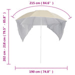 Strandparasol Met Zijwanden 215 Cm Kleurig