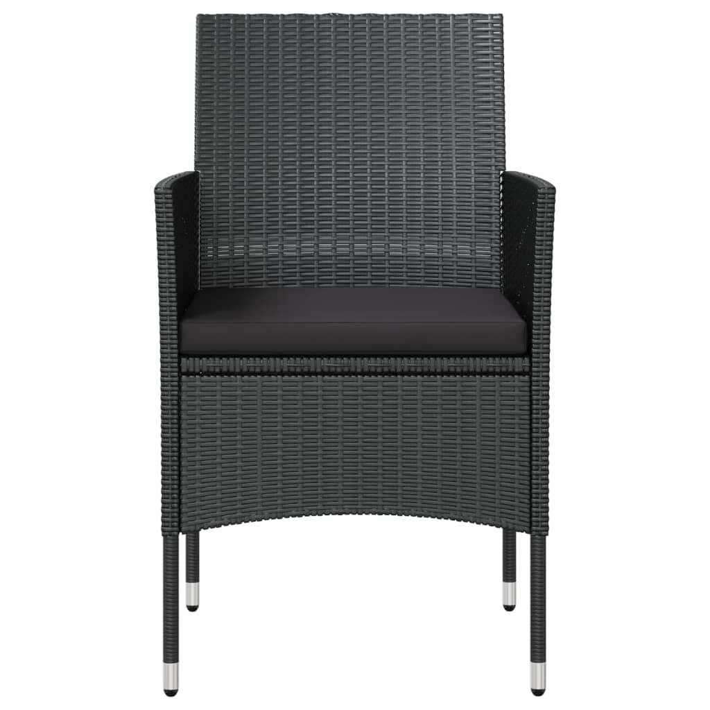 -Delige Loungeset Met Kussens Poly Rattan