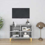 Tv-Meubel Met Massief Houten Poten 69,5X30X50 Cm