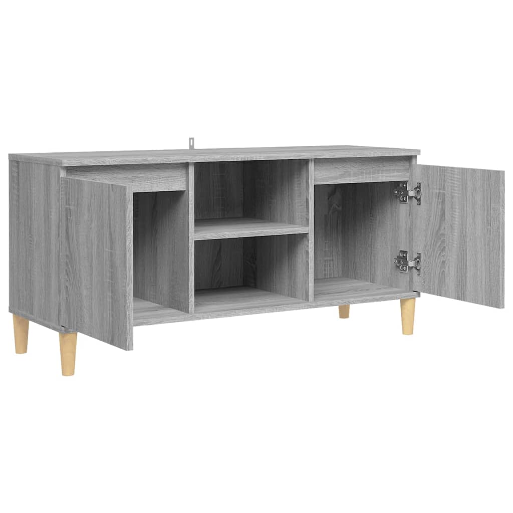 Tv-Meubel Met Houten Poten 103,5X35X50 Cm Eiken