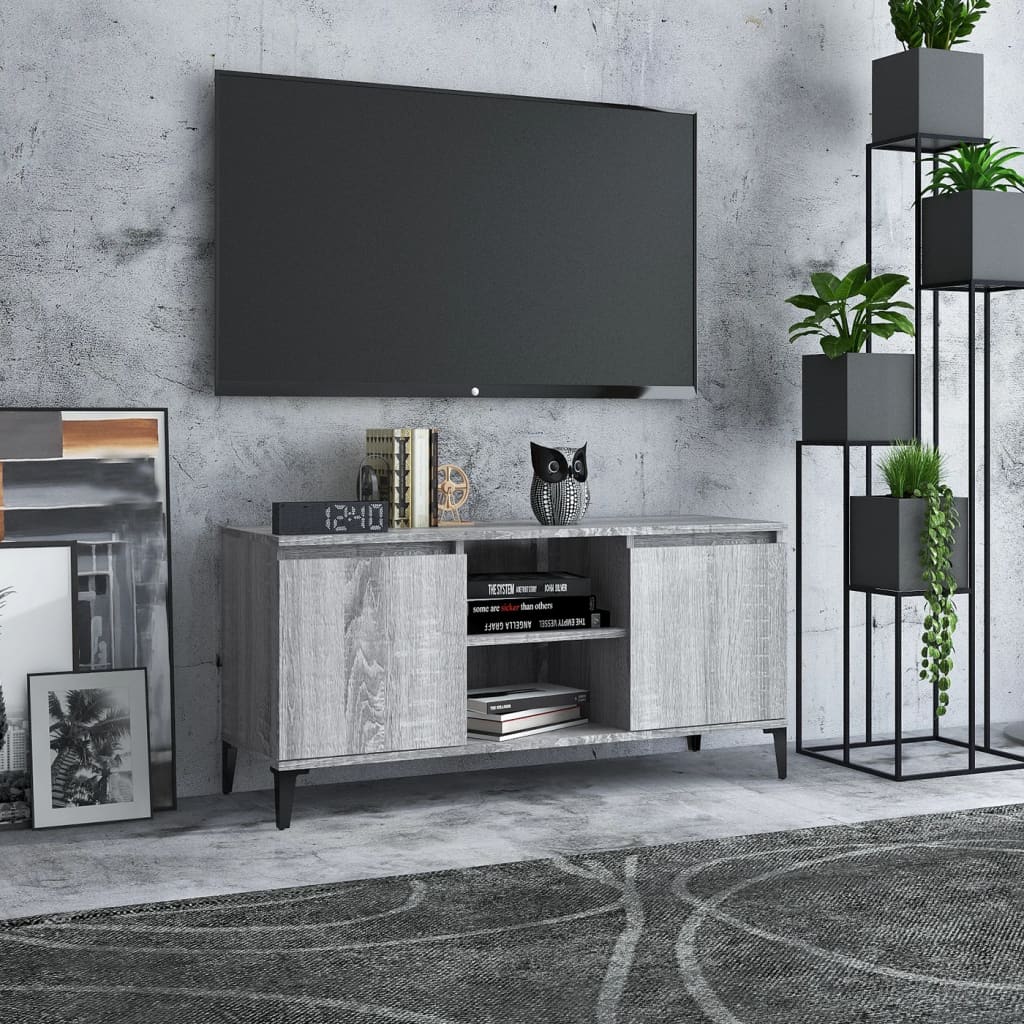 Tv-Meubel Met Metalen Poten 03,5X35X50 Cm