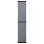 Tuinkast Met 3 Schappen 34X40X168 Cm Grijs En Zwart