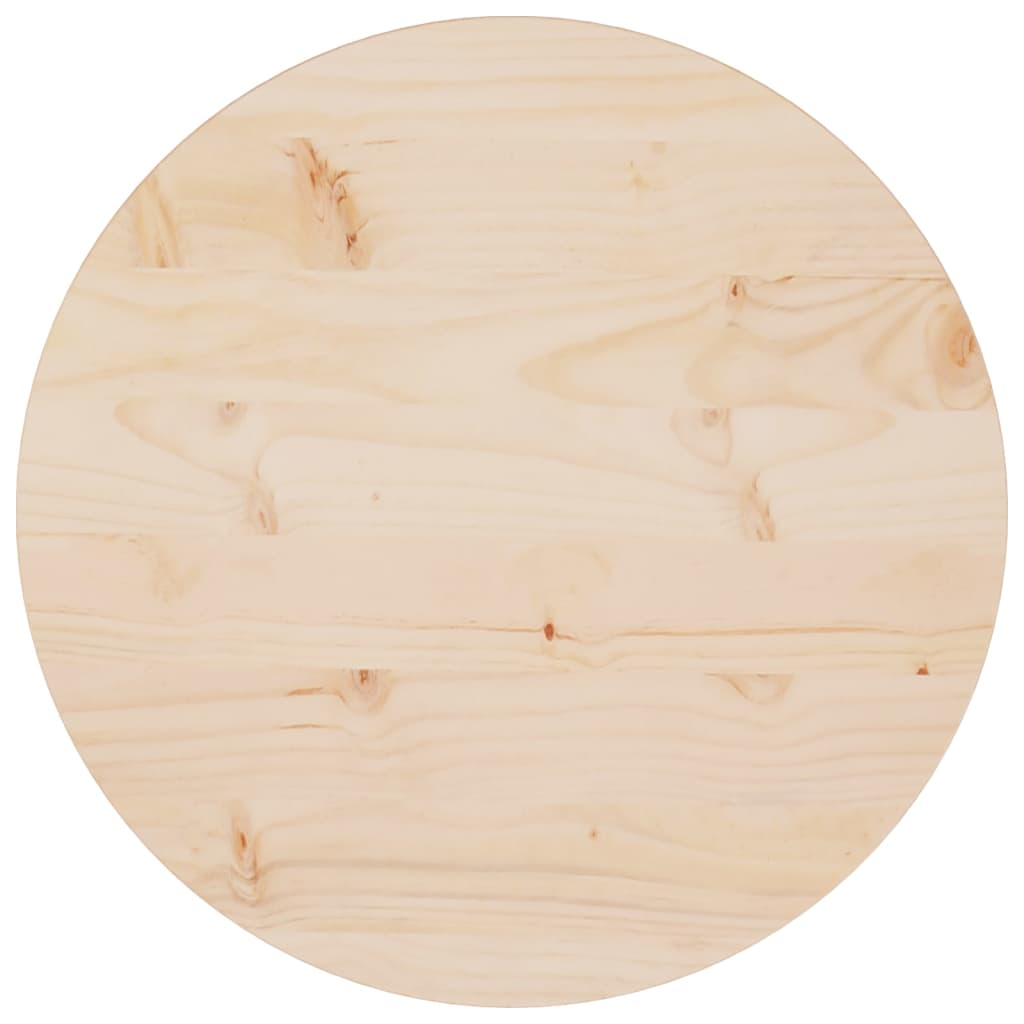 Tafelblad Ø30X2,5 Cm Massief Grenenhout