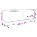 Tv-Meubel 110X34X40 Cm Massief Grenenhout