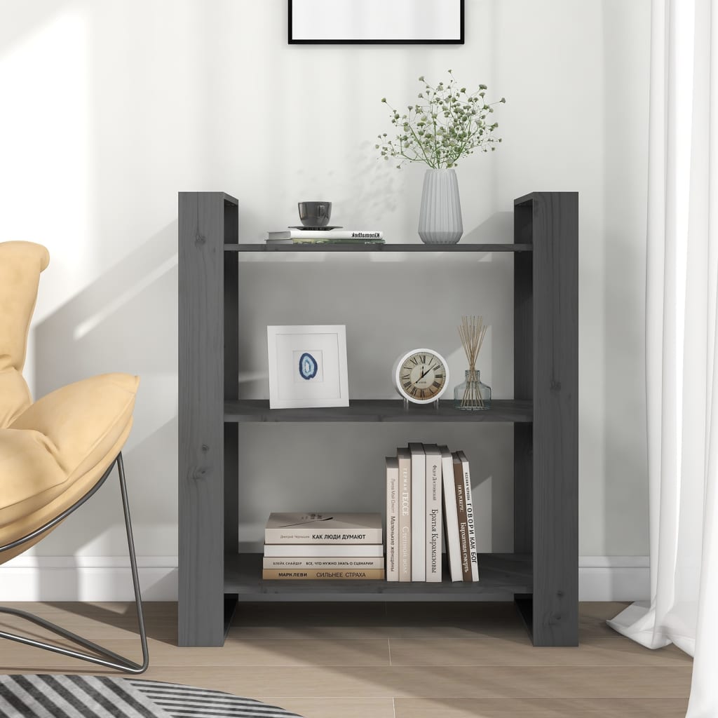Boekenkast/Kamerscherm 80X35X91 Cm Massief Grenenhout