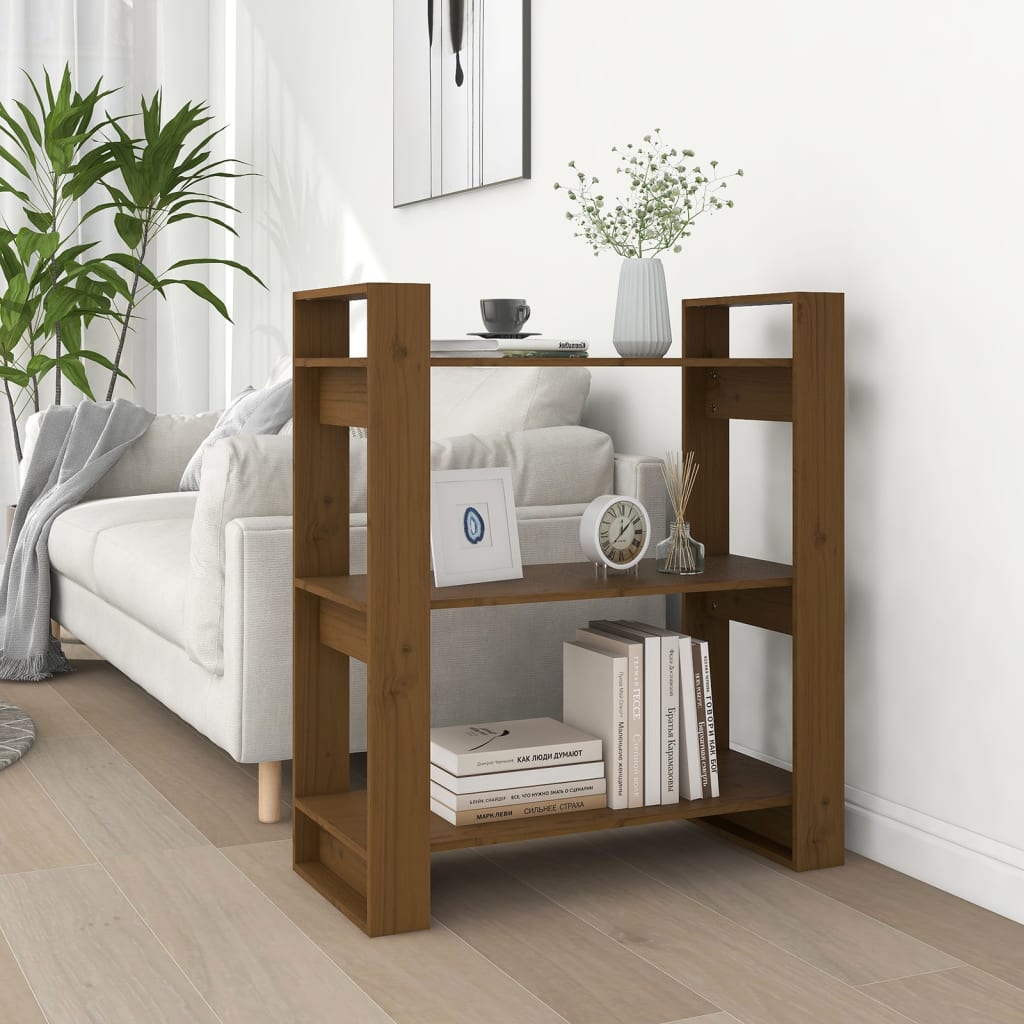 Boekenkast/Kamerscherm 80X35X91 Cm Massief Grenenhout