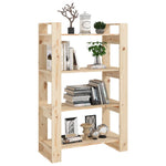 Boekenkast/Kamerscherm 80X35X125 Cm Massief Grenenhout