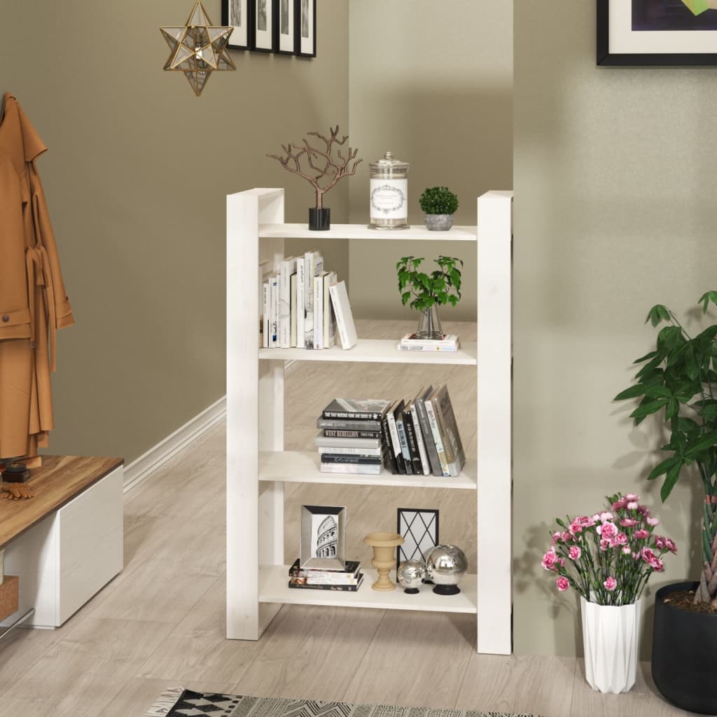 Boekenkast/Kamerscherm 80X35X125 Cm Massief Grenenhout