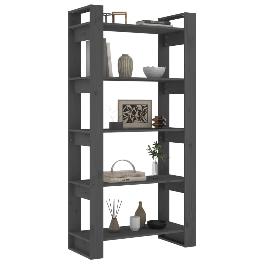 Boekenkast/Kamerscherm 80X35X160 Cm Massief Hout
