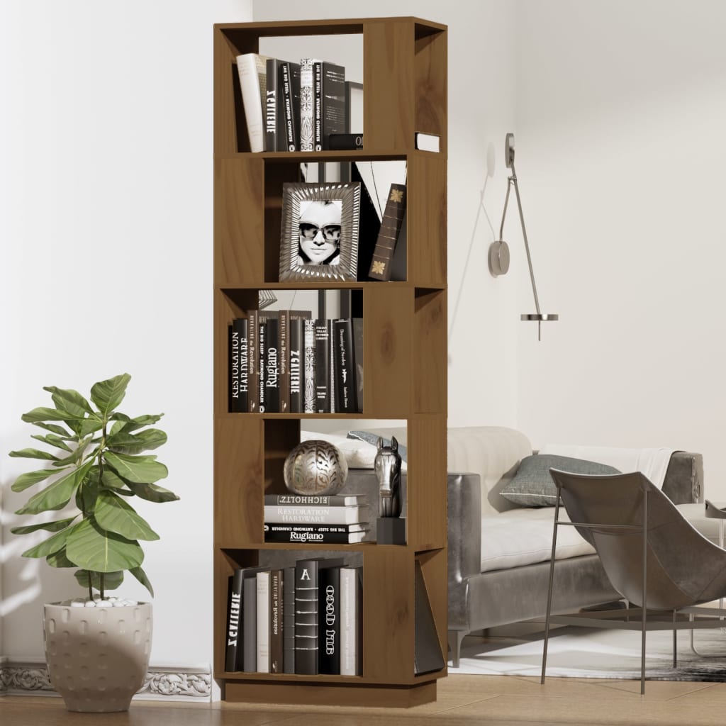 Boekenkast/Kamerscherm 51X25X163,5 Cm Massief Grenenhout