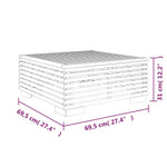Tuin 69,5X69,5X3 Cm Massief Teakhout