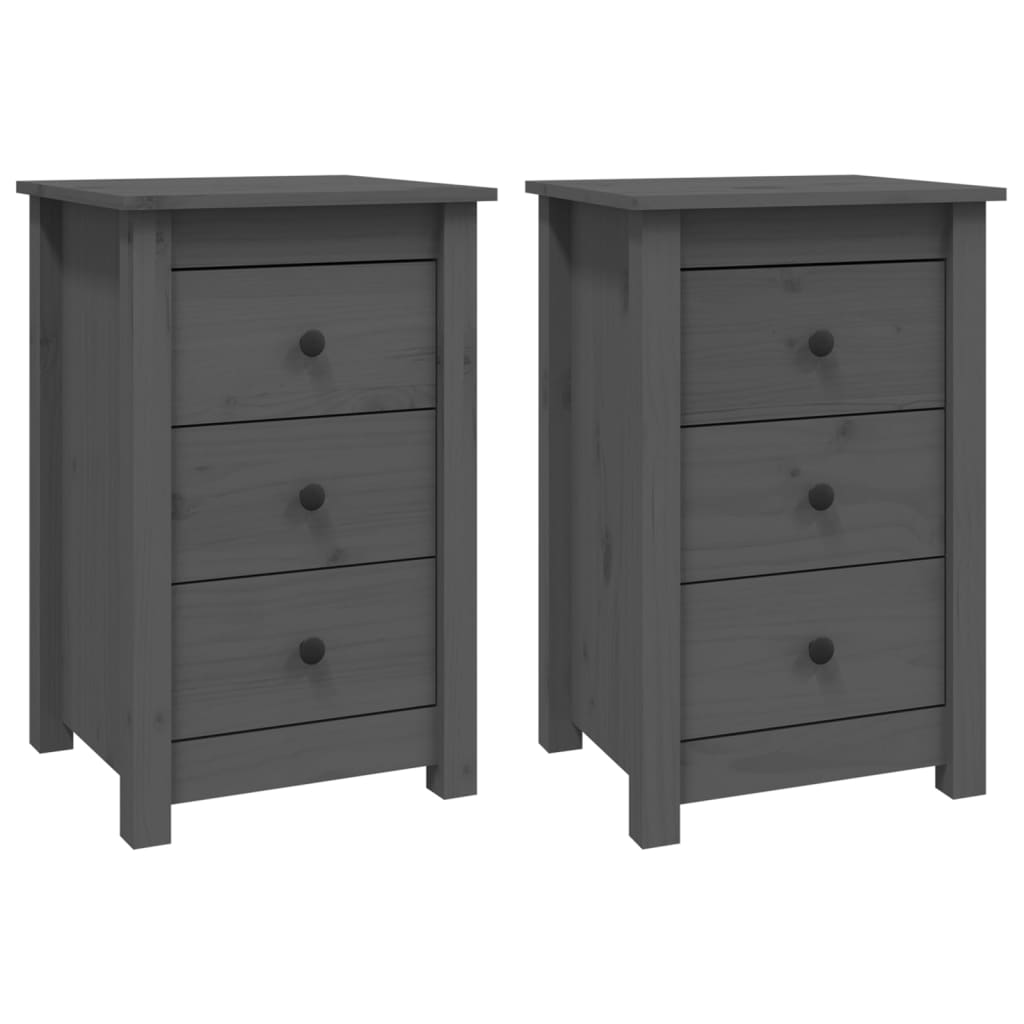 Nachtkastjes 40X35X61,5 Cm Massief Grenenhout