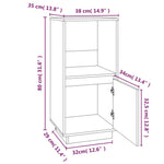 Dressoir 38X35X80 Cm Massief Grenenhout