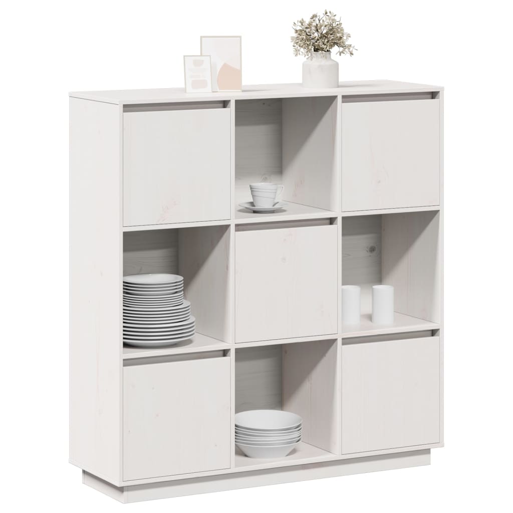 Hoge Kast 110,5X35X117 Cm Massief Grenenhout