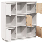 Hoge Kast 110,5X35X117 Cm Massief Grenenhout