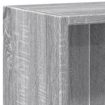 Boekenkast Bewerkt Hout Eikenkleurig Grijs Sonoma