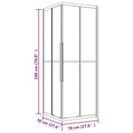 Douchecabine Strepen Esg Zwart