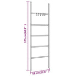 Handdoekenrek Ladder Met 5 Lagen 58X175 Cm Ijzer Zwart