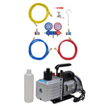 Vacuümpomp 100 L/Min Met 2-Voudige Manometerset