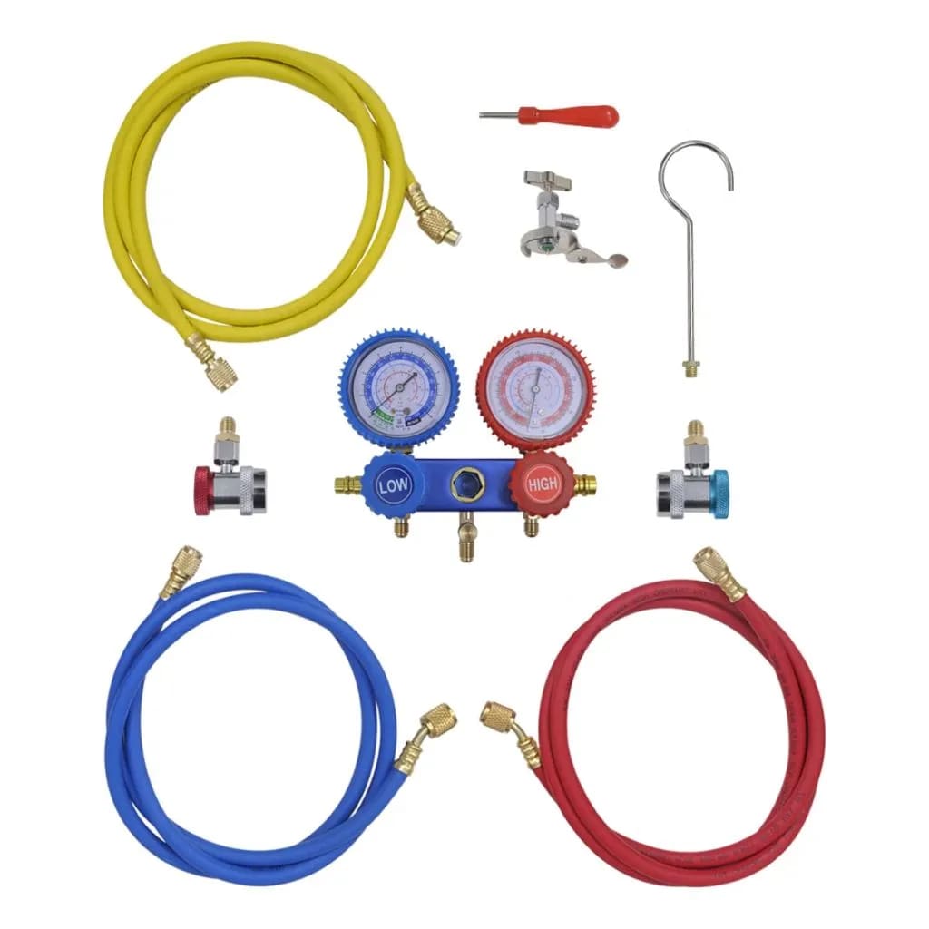 Vacuümpomp 100 L/Min Met 2-Voudige Manometerset