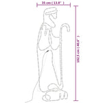 Kerstfiguren Herder En Lam Met 168 Led's 102,5X35 Cm
