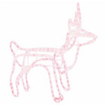 Kerstfiguur Rendier Warmwit 60X30X60 Cm