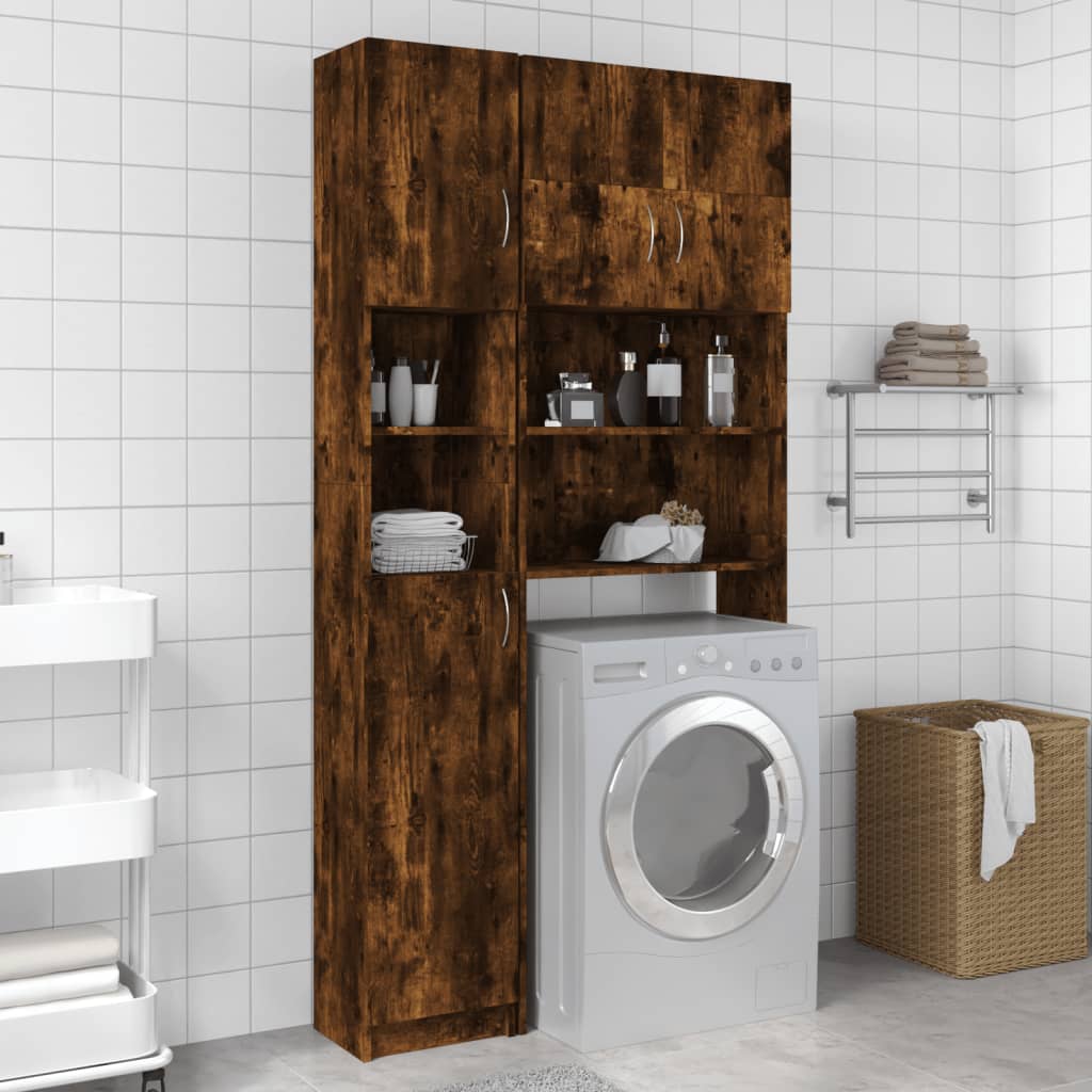 Badkamerkast 32X25,5X190 Cm Bewerkt Hout