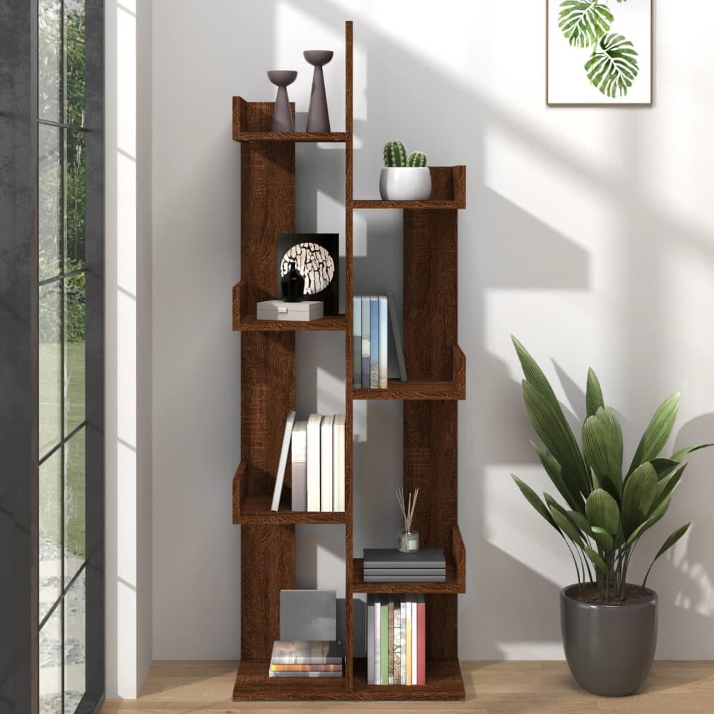 Boekenkast 48X25,5X140 Cm Bewerkt Hout